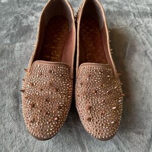 Sam Edelman Adena Studded‎ Loafers Size 8 Dusty Rose